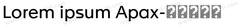 Lorem ipsum Apax字体转换